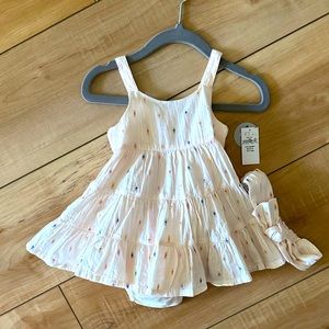 NWT Baby gap dress with headband and bloomers